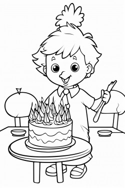 6 year old birthday boy celebrating