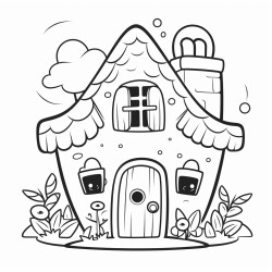cute kawaii style casita de muecas