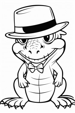 lizard wearing a hat
