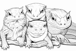 snake bearded dragon leopard gecko guinea pig degu and rat family portrait