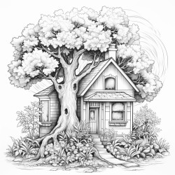 tree next to house