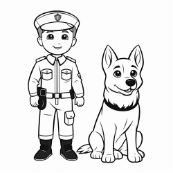 police officer with dog