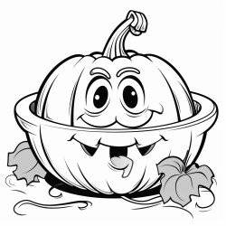 a pumpkin having a bad dream of pumpkin stew