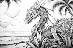 palm trees tornado dragons