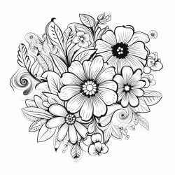 flowers herat shaped