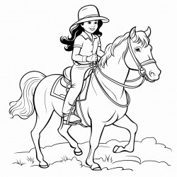 a girl riding a horse
