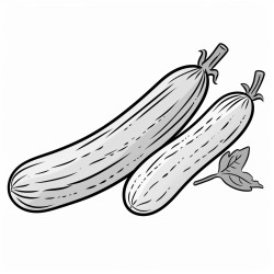1 zucchini clipart