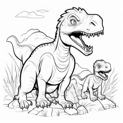 family cubs of dinosaurs