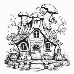 witchs potionfilled cottage