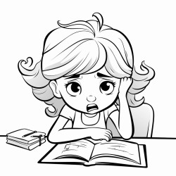 student reading their exam results and they are sad