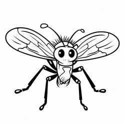 house fly flying fun ink