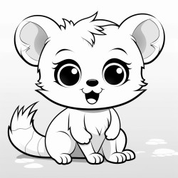 a cute maqaruaq  coloring bookvector white background black and white black drawing
