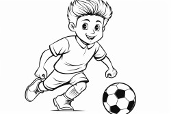 junge spielt fussball