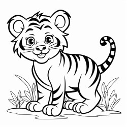 simple coloring pages for kids animals