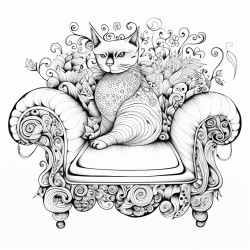 cat on the sofa