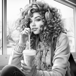 16 year old girl drinking boba