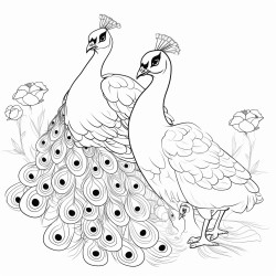 family cubs of peacock