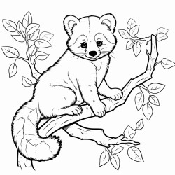 red panda on tree