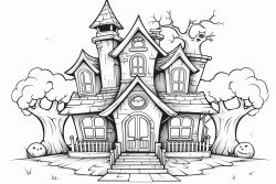 spooky halloween house