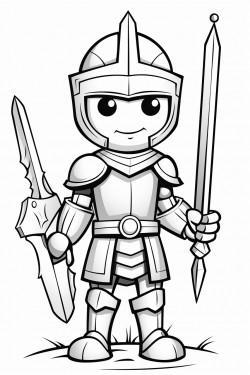 a brave knight standing tall with his sword and shield ready for an adventure