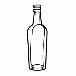 bottle of vodka on a leg