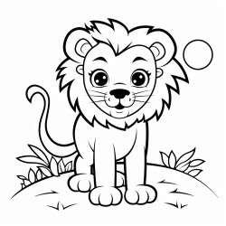 a friendly lion