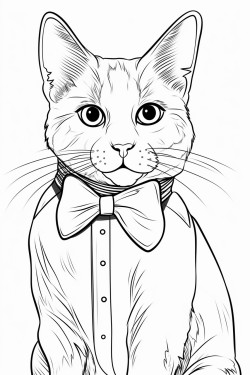 a cute tuxedo cat