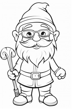 a cute dwarf grandpa wears glasses