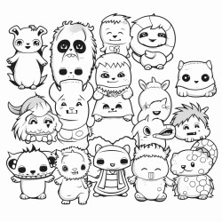 17monsters in cute pajamas