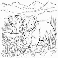 bears grazing