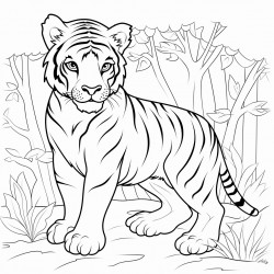 a tiger in the forest