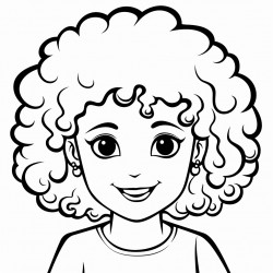 girl with curly hair