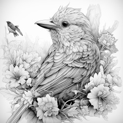 un petit inparable oiseau