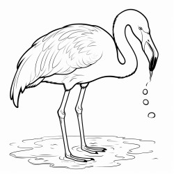 a flamingo cleaning its feathers with its beak