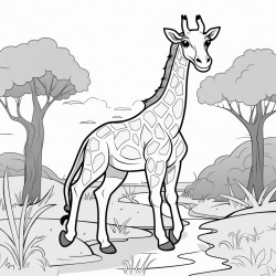 girrafe in forest