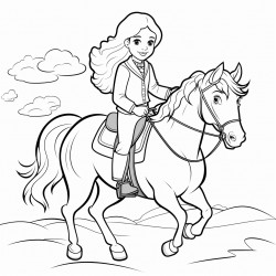 a girl riding a horse