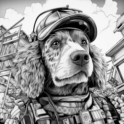 fire dog testing smoke alarm