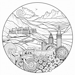 scotland coloring page