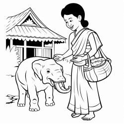 thailand people animals