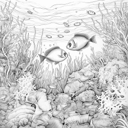 underwater scenes marine life and oceanic landscapes coloring pages