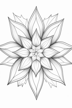 line drawing of origami dagfodil
