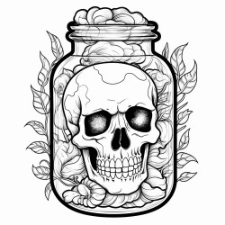 skull in jar adult