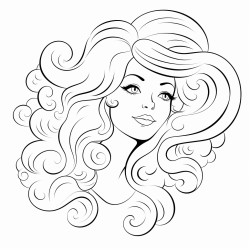 femme 60 ans rousse cheveux longs sur un arc en ciel