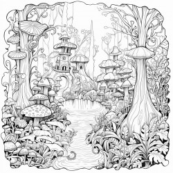 enchanted forest with fairy