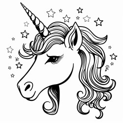 a unicorn with a sparkling horn