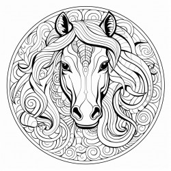 horse mandala design
