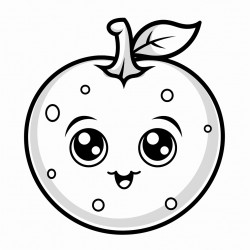 cartoon character of a strawberry with a face