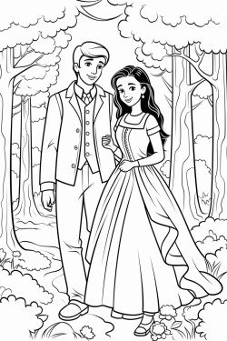 couple getting married in the woods