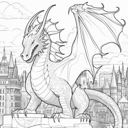 dragon on the city
