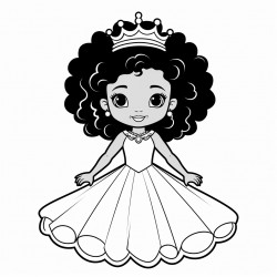black princess with afro